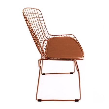Imagem de Kit 8 Cadeiras Bertoia Cobre com Assento Cobre