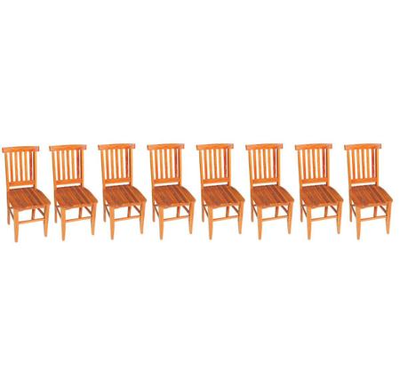 Imagem de Kit 8 Cadeiras Mineira Madeira Maciça de Demolição Peroba Rosa Natural