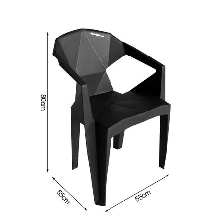 Imagem de Kit 8 Cadeiras New Alegra 3d Preta