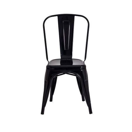 Imagem de Kit 8 Cadeiras Tolix Iron Design Preta Aço Industrial Sala Cozinha Jantar Bar