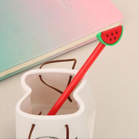 Kit 8 canetas frutas divertidas de gel para escola/escritorio papelaria fofa - filo modas Imagem de Kit 8 canetas frutas divertidas de gel para escola/escritorio papelaria fofa