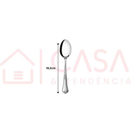 Imagem de Kit 8 Colheres Sobremesa Hercules Classique Aço Inox