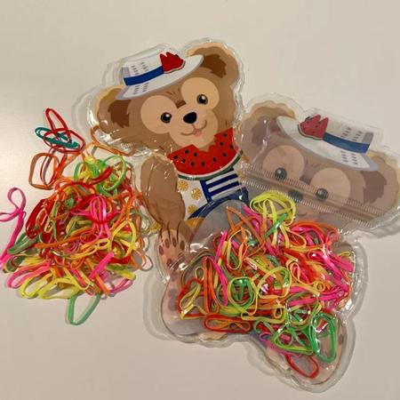 Imagem de Kit 8 embalagens de ursinhos fofos com elásticos para cabelo