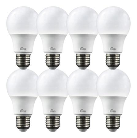 Imagem de  Kit 8 Lâmpadas Led Bulbo 15w Bivolt Branco Frio E27 6500k