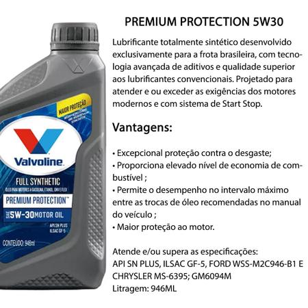 Imagem de Kit 8 Óleo Motor 5w30 Premium Sintetico SN Plus - Valvoline