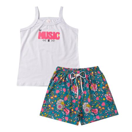 Imagem de Kit 8 peças de Verão Juvenil Menina 4 blusas + 4 Shorts.