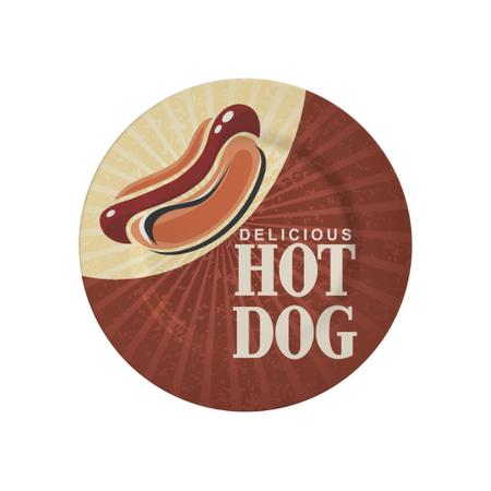 Imagem de Kit 8 Peças Hot Dog Collection com Mini Molheira Branca Pérola Alleanza Cerâmica