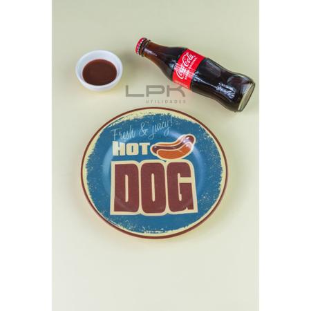 Imagem de Kit 8 Peças Hot Dog Collection com Mini Molheira Branca Pérola Alleanza Cerâmica