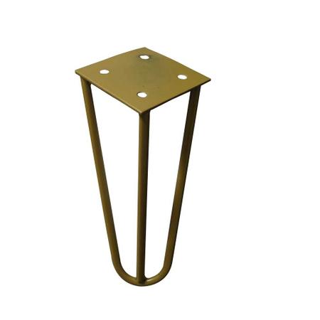 Kit 8 Pés de Metal 15 CM Hairpin Legs Mesas de Centro Puffs Dourado G41 - Gran Belo Imagem de Kit 8 Pés de Metal 15 CM Hairpin Legs Mesas de Centro Puffs Dourado G41