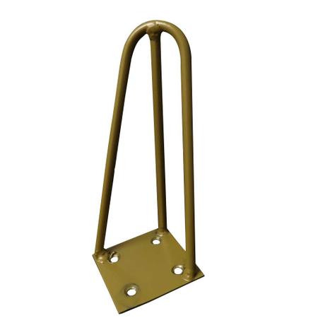 Kit 8 Pés de Metal 15 CM Hairpin Legs Mesas de Centro Puffs Dourado G41 - Gran Belo Imagem de Kit 8 Pés de Metal 15 CM Hairpin Legs Mesas de Centro Puffs Dourado G41