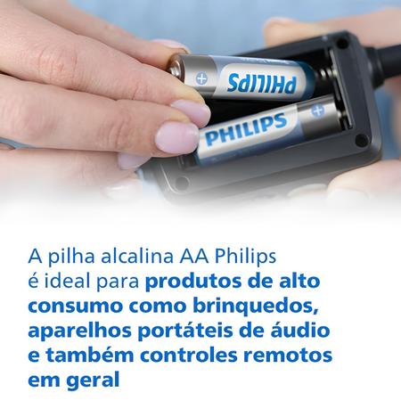 Kit 8 Pilhas AA Alcalinas LR06 1.5V - Philips Power Alta Duração, Rápida e  Forte - Originais Com Nota Fiscal - Pilhas - Magazine Luiza