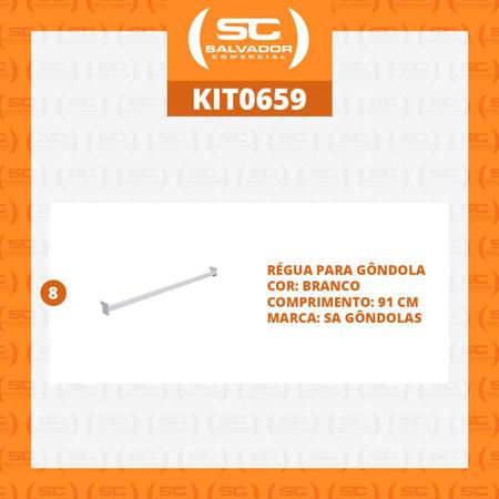 Imagem de Kit - 8 Réguas para Gôndola 91cm - Sa Gôndolas
