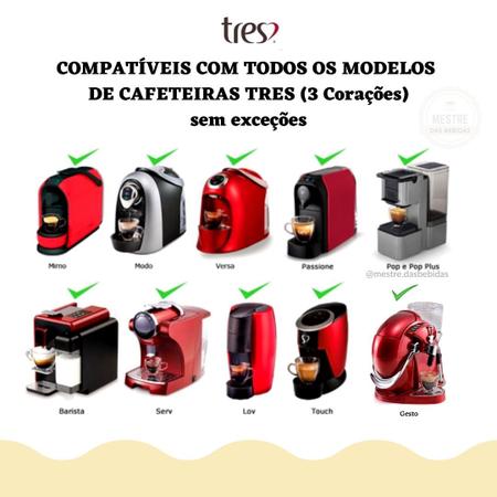 Imagem de Kit 80 Cápsulas TRES Corações - Bebidas Cremosas e Cafés Espressos