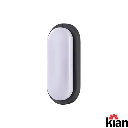 Imagem de Kit 9 Arandela Tartaruga Led Preta IP65 18w Branco Neutro 4000K