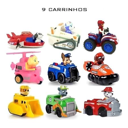 Imagem de Kit 9 Carrinhos Patrulha Canina Fricção Brinquedos Coleção Envio Imediato