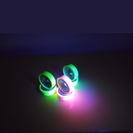 Imagem de Kit 9 Fita Adesiva Neon Fluorescente Brilha Luz Negra Decoração Festa Balada Fit-Pel