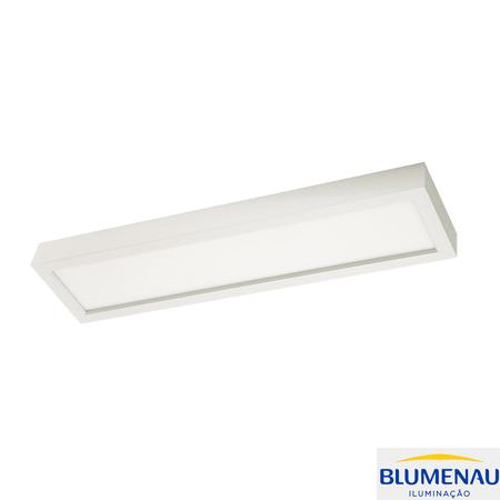 Imagem de Kit 9 Plafon Sobrepor Retangular 30x60cm 30w Branco Neutro 4100k