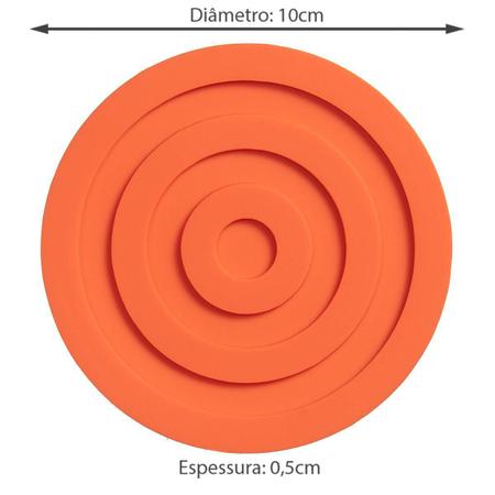 Imagem de Kit 9 Porta Copos Alvo Suporte Emborrachado