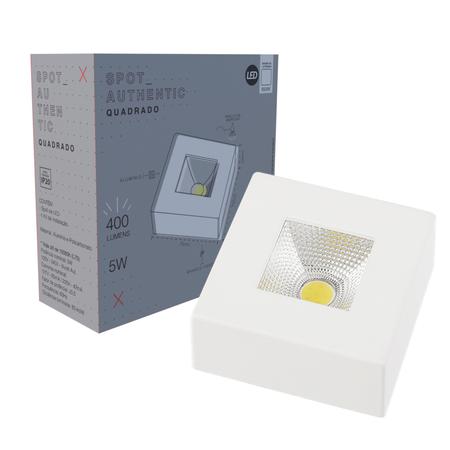 Imagem de Kit 9 Spot Led COB Quadrado Sobrepor 5w Branco Frio 6500K