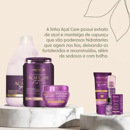 Imagem de Kit Açaí Care 1 Shampoo 1 Condicionador 1 Máscara 300ml Oriente Life