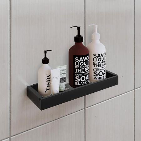 Imagem de Kit Acessórios Banheiro Completo 6 Peças Inox Lavabo Premium - Preto - Lojas RPM