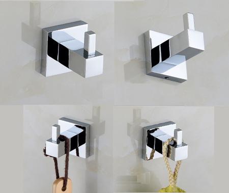 Imagem de Kit Acessórios Banheiro Porta Toalhas de Rosto Cabide Inox Papeleira Metal