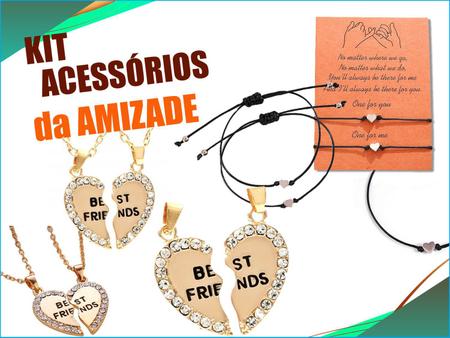 kit 2 pulseiras best friends