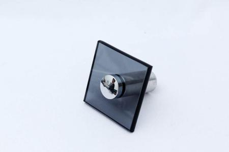 Imagem de Kit acessórios de banheiro 5 peças em vidro fume 8mm - modelo de canto