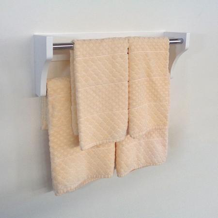 Imagem de Kit Acessórios para Banheiro Conjunto 2 peças Porta Toalhas Papel Higiênico Branco Laca