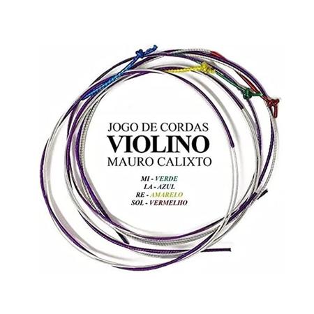Imagem de Kit acessórios para violino espaleira + jogo de cordas + breu