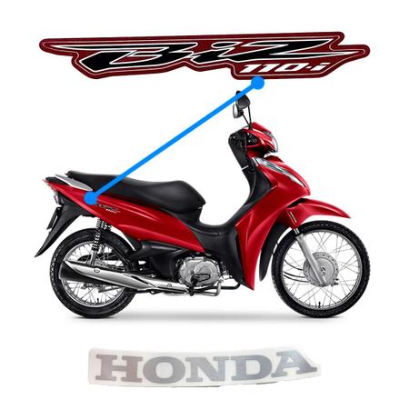 Adesivo Honda Biz 110i - 2 Adesivos Moto Honda Biz 110i - 12 cores