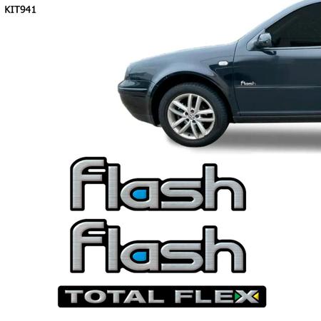 Kit Adesivo Flash Golf 99/06 + Emblema Total Flex Volkswagen