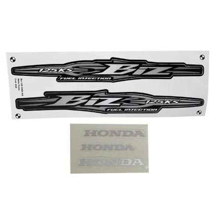 Kit Faixa Jogo Adesivo Honda Biz 125 Biz125 2007 Ks Preta