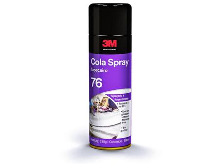 Imagem de Kit Adesivo Spray 76 3M Cola Sapateiro De Contato 3 Unidades Profissional Tapeçaria e Revestimento
