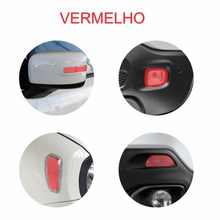 Imagem de Kit adesivos de lanterna Jeep renegade Vermelho