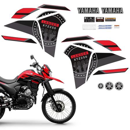 Kit Adesivo Moto Cross Trilha Yamaha Xtz 250 Lander Racing Azul 0,20mm  Personalizado Lm126 - Escorrega o Preço