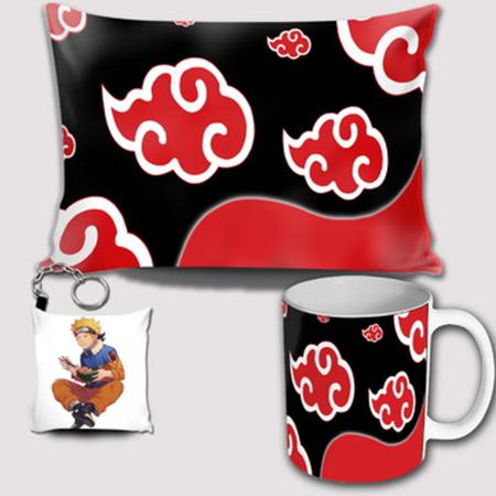 Caneca Akatsuki Com Nomes E Nuvem Vermelha Naruto