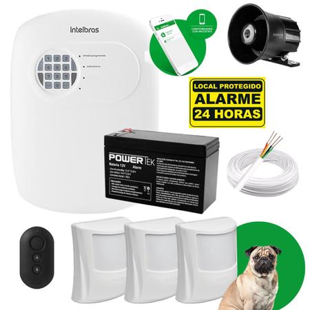 Imagem de Kit Alarme Intelbras Anm 24 Net 3 Sensor Pet C/ Fio