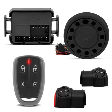 Imagem de Kit Alarme Pósitron Keyless KL360 + Módulo Vidro Elétrico Pósitron 480AE 4 Portas Antiesmagamento