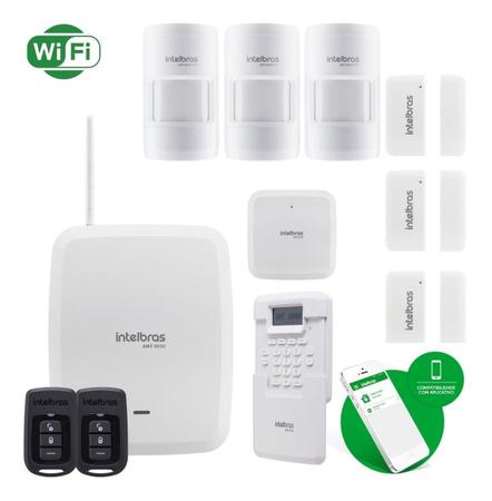 Imagem de Kit Alarme Sem Fio E Wi-fi Amt 8000 Intelbras C/ 6 Sensores