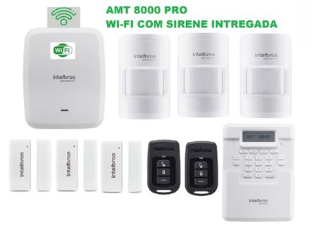Imagem de Kit Alarme Sem Fio E Wi-fi Amt 8000 Intelbras C/ 6 Sensores