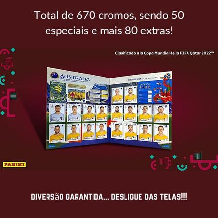 Álbum Completo Copa Do Mundo 2022 Qatar 670 Figurinhas - Panini - Álbum de  Figurinhas - Magazine Luiza