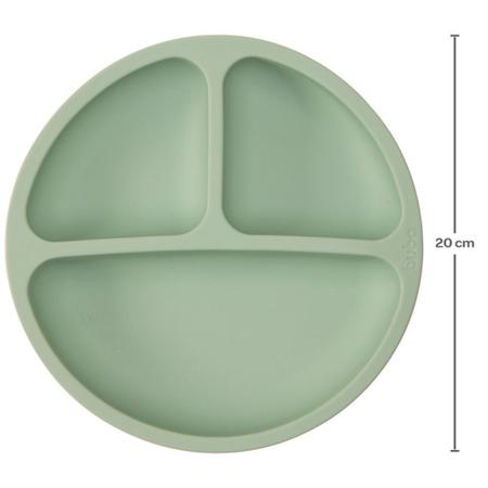 Imagem de Kit Alimentação Silicone Buba 2pçs Babador Pratinho Bebe Introdução Verde