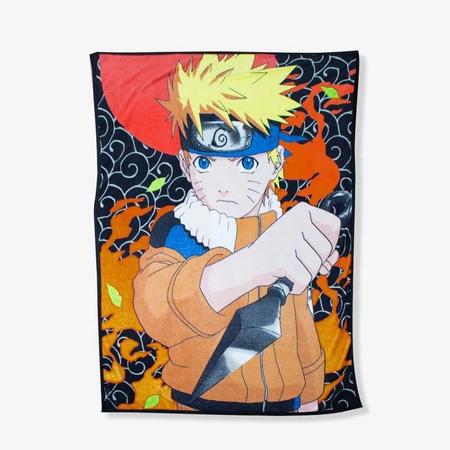Imagem de Kit Almofada e Manta Cobertor Solteiro Infantil Naruto