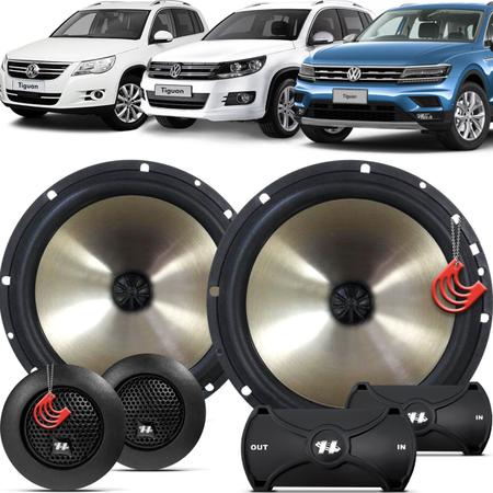 Imagem de Kit Alto Falantes Dianteiros Volkswagen Tiguan 2009 até 2021 - Hurricane Platino Duas Vias 320w