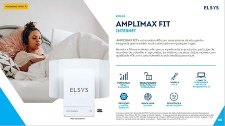 Imagem de Kit Amplimax FIT 4G ELSYS + Roteador Wi-Fi + 10M Cabo LAN