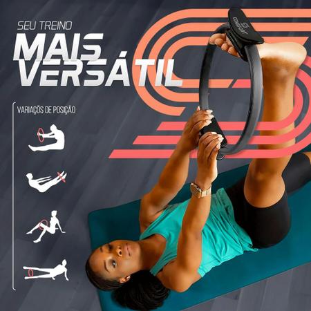 Kit Anel Tonificador Arco Pilates + Overball Bola - Roxo - Natural Fitness Imagem de Kit Anel Tonificador Arco Pilates + Overball Bola - Roxo