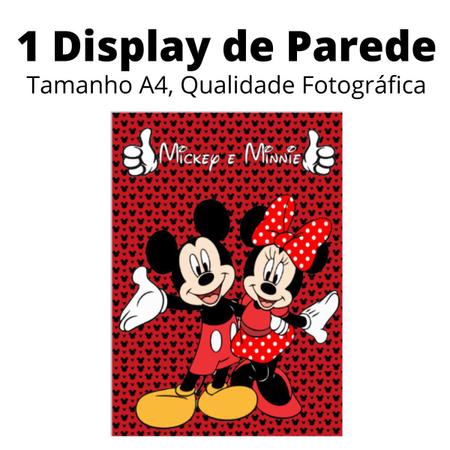 Imagem de Kit Aniversário Minnie e Mickey simples só um bolinho festa em casa + topo de bolo