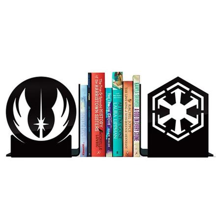 Imagem de Kit Aparadores de Livros Star Wars - Jedis vs Sith e Rebels vc Império