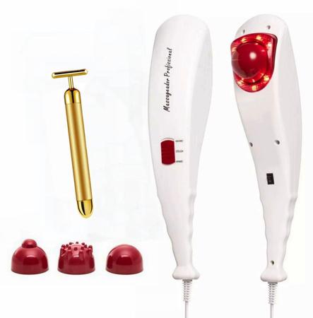 Imagem de Kit Aparelho de Massagem Elétrico 220v + Massageador Facial